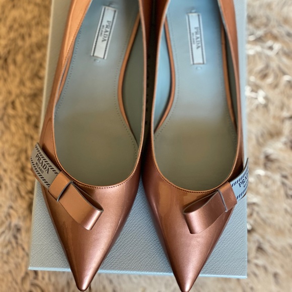 Prada logo mauve ballerina flat - Picture 2 of 4